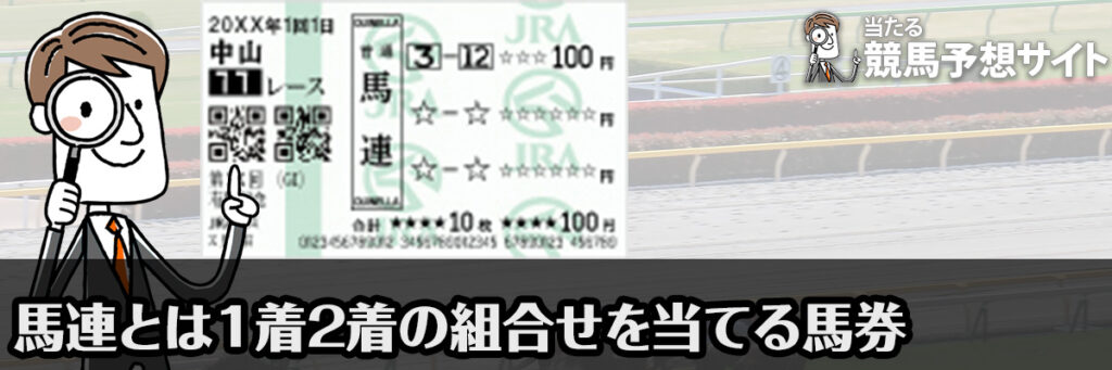 馬連とは1着と2着になる馬の馬番号の組合せを当てる馬券