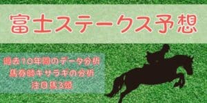 富士ステークスの予想と展望【2022年版】3歳馬対決ならセリフォスの力が上！