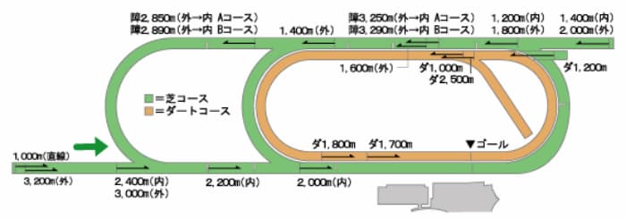 新潟競馬場コース平面図