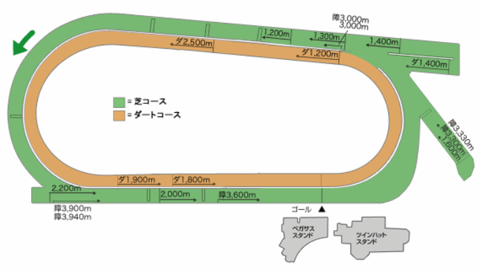 中京競馬場平面図