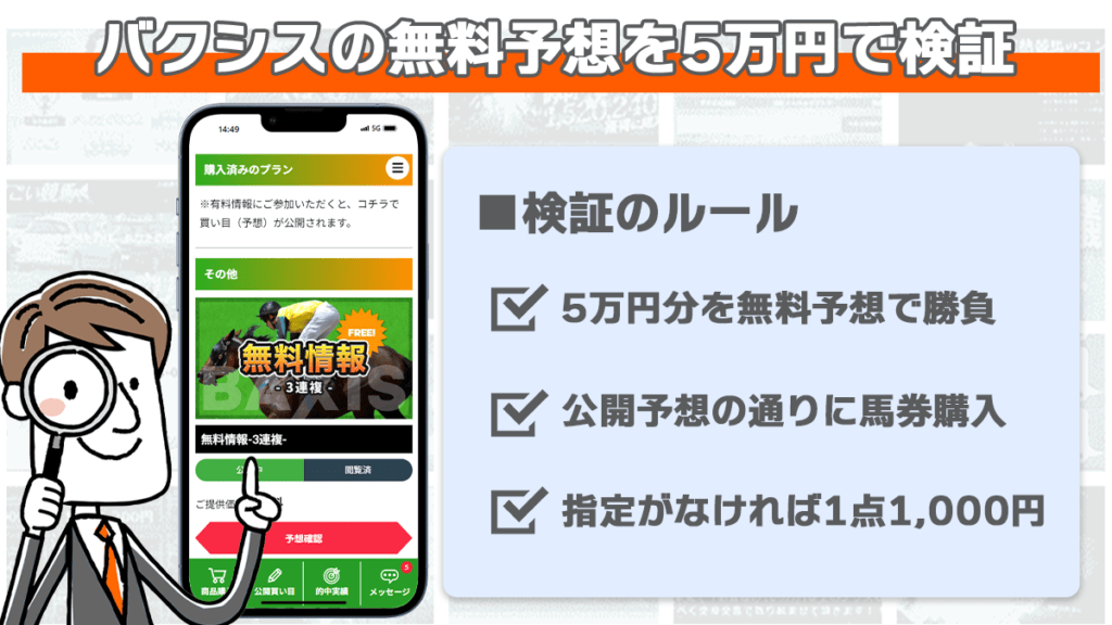 バクシスの無料予想を検証-