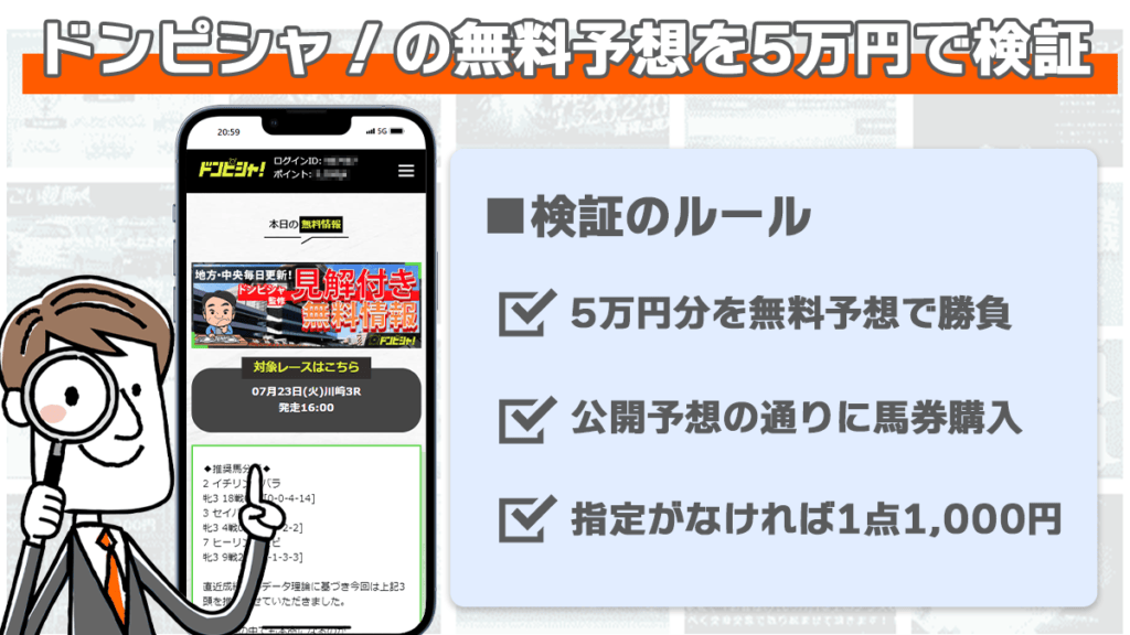 ドンピシャの無料予想を検証