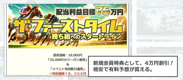 競馬ミニッツの新規会員特典