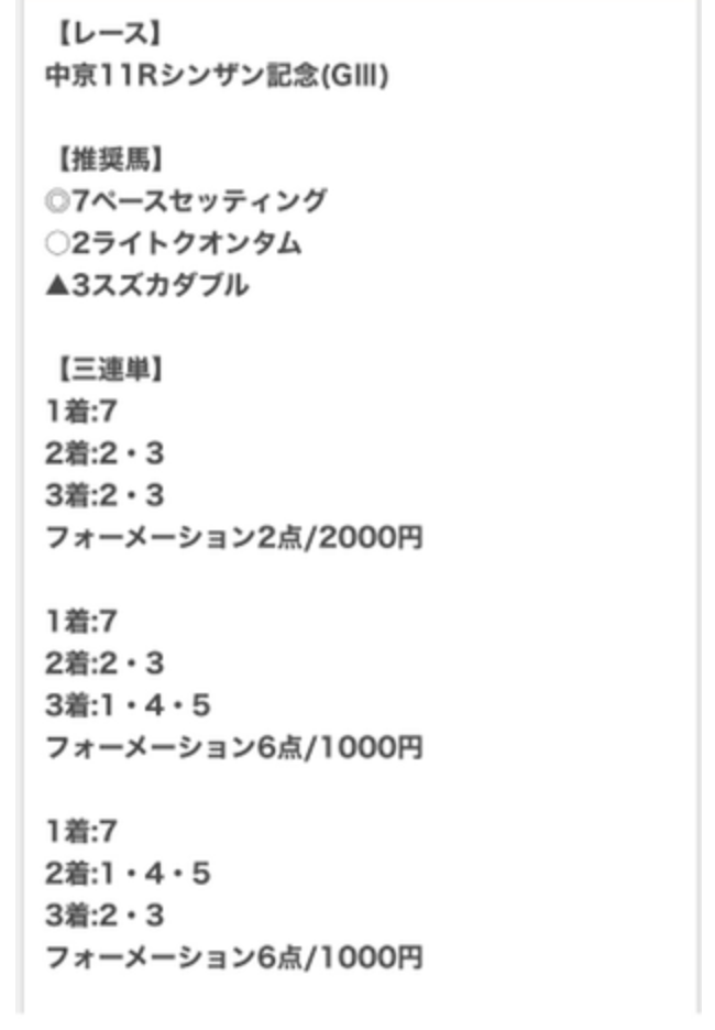 ウマラク 2023年1月8日 無料予想