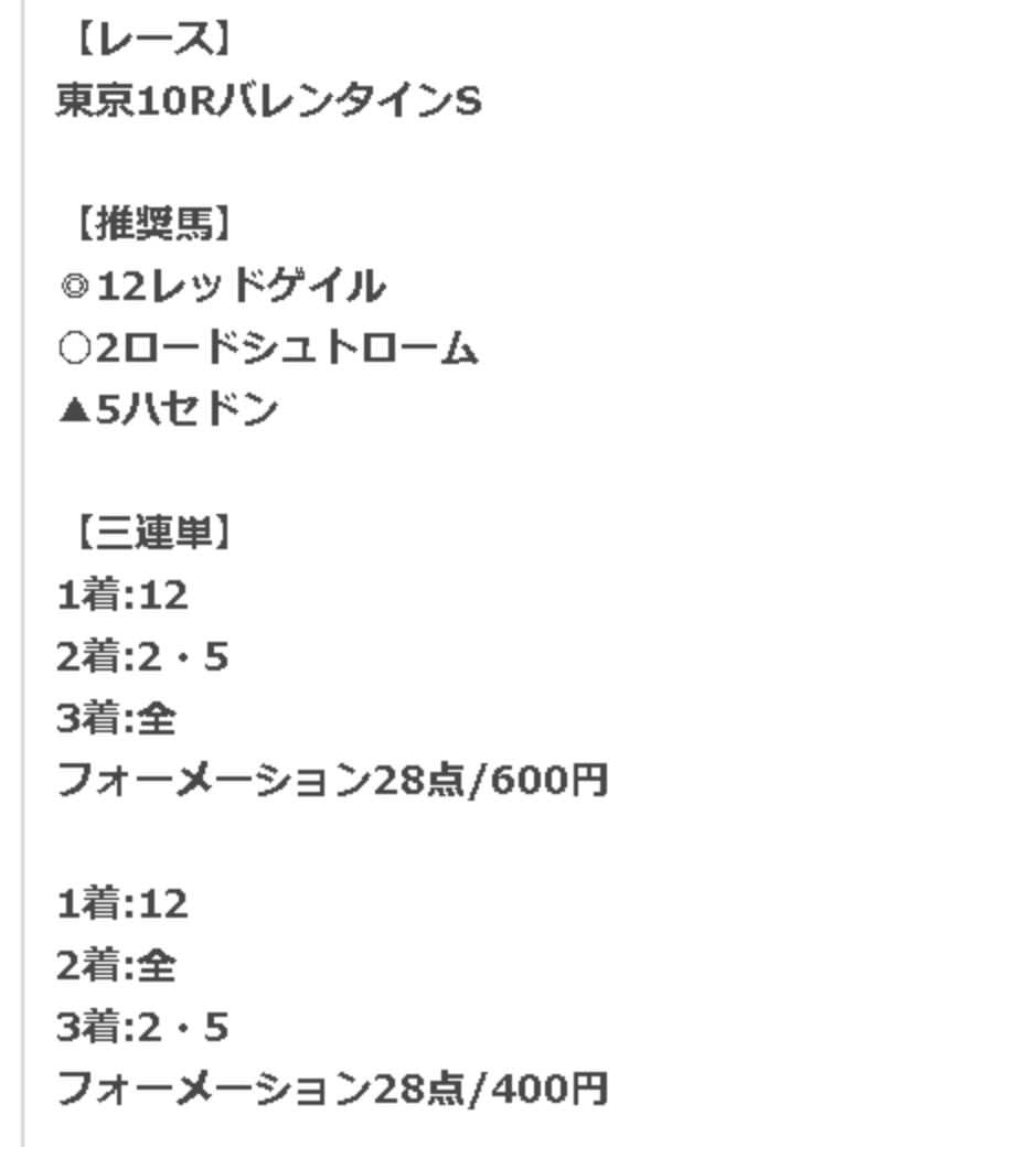 ウマラク 2023年2月5日 無料予想